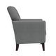 preview thumbnail 19 of 20, Alex Plush Low-Pile Velour Armchair with Flared Arms