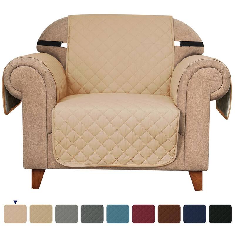 Subrtex Reversible Sofa Slipcover with Elastic Straps Furniture Protector for Pet