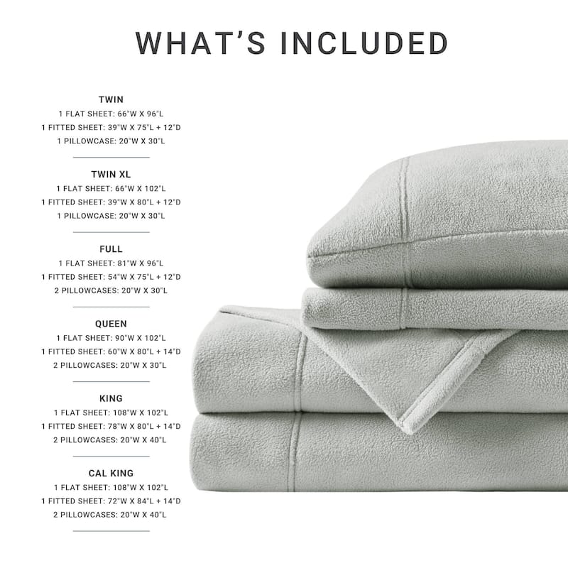 Madison Park Micro Fleece Bed Sheet Set