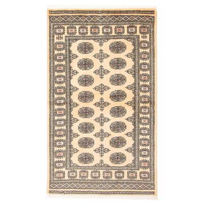 ECARPETGALLERY Hand-knotted Peshawar Bokhara Beige Wool Rug - 3'1 x 5'4