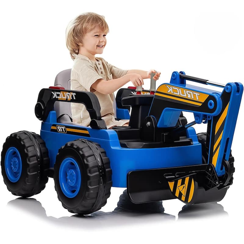 Kids Ride on Excavator - Blue