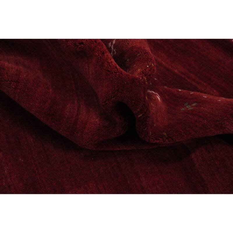 Hand Knotted Oriental 100% Wool Carpet Tribal Tribal Red Gabbeh Area Rug - 11' 3'' X 8' 2''