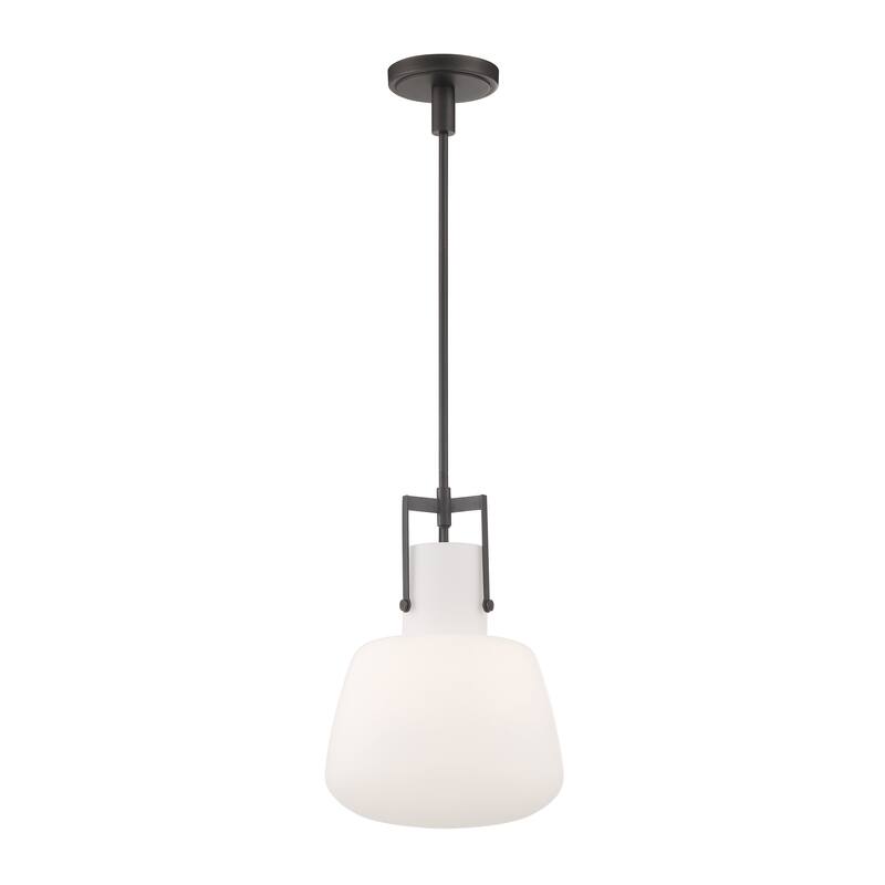 Izel 10-inch Wide 1-Light Pendant in Antique Brass - Oil Rubbed Bronze, Goard - 12in W x 12in D x 18in H