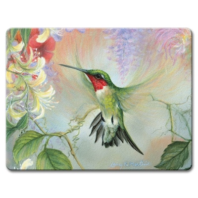 Counterart Glass Cutting Board Counter Saver 12"x15" , Nature's Gift Of Feathers - 12x15x.162