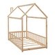 preview thumbnail 10 of 11, Kids and Baby Twin Size House Bed Platform Bed with Guardrails and Slats