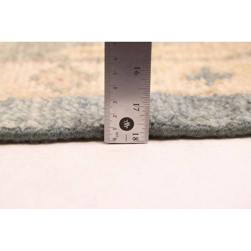 ECARPETGALLERY Hand-knotted Modern Oushak Dark Teal Wool Rug - 8'11 x 12'1