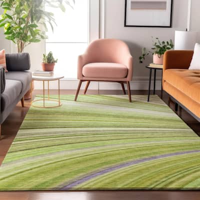 Premium Washable Super Soft Striped Abstract Mayfield Rug