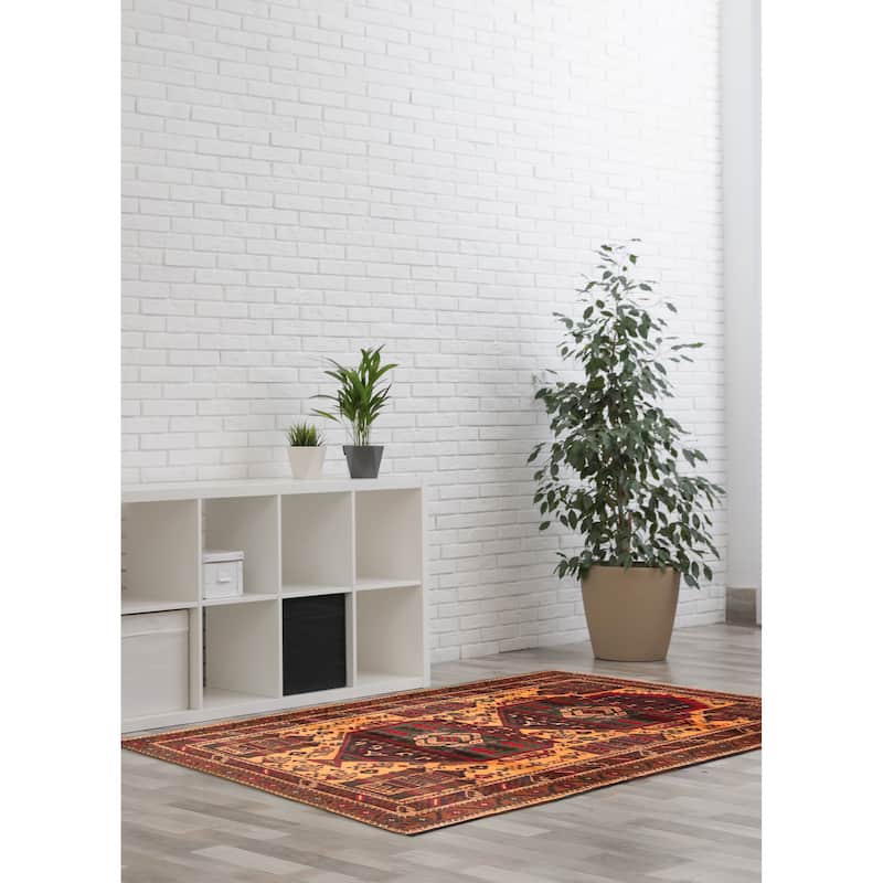 Teimani Burnt Orange Rug 2'9" x 4'8" - 2'9 x 4'8