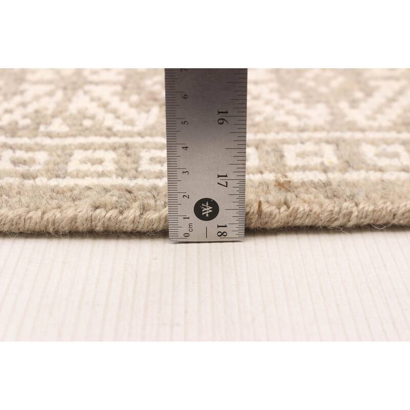 ECARPETGALLERY Hand-knotted Tangier Taupe Silk, Wool Rug - 5'3 x 7'5