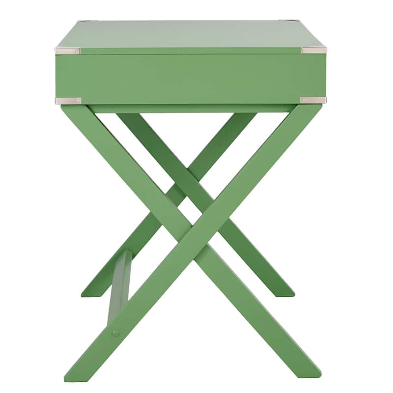 Kenton X Base Wood Accent Campaign Writing Desk iNSPIRE Q Modern
