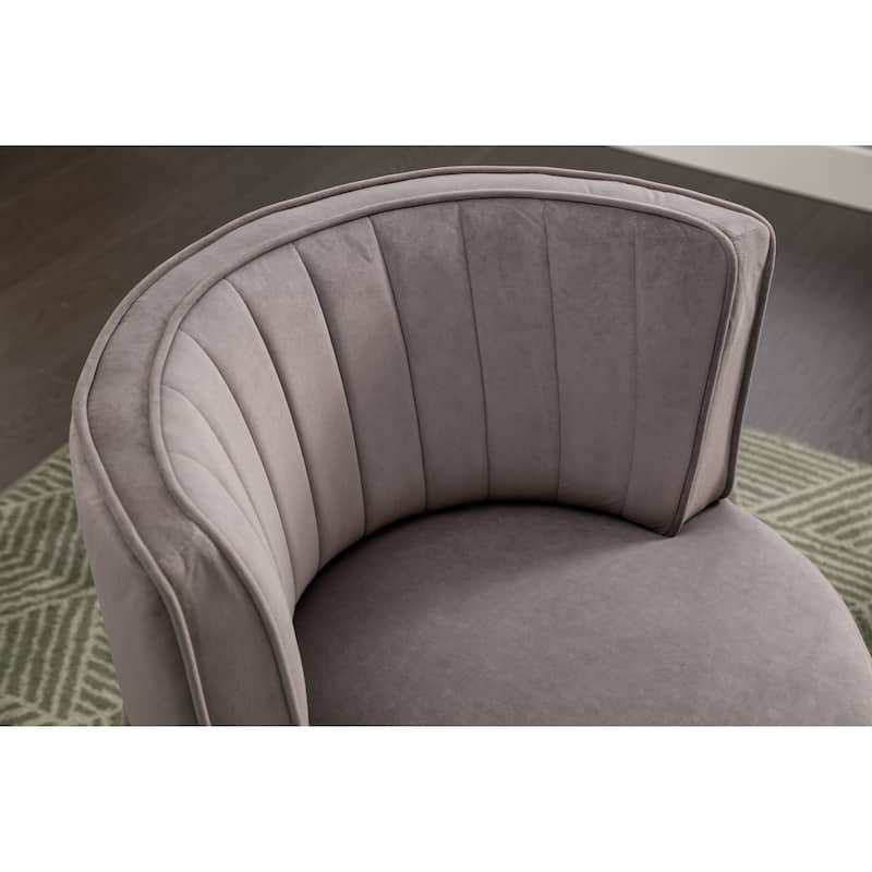 360 Degree Swivel Round Barrel Accent Sofa Arm Chairs