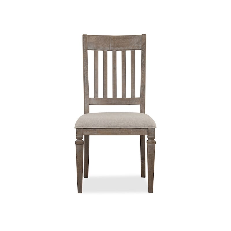 Magnussen Home Lancaster Dovetail Grey Upholstered Side Chair Two Pack - 20''W x 23''D x 39''H