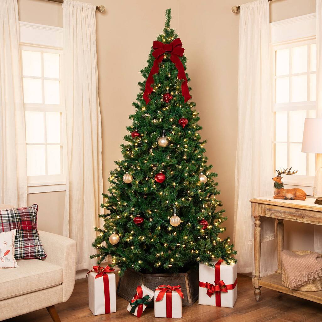 6.5' Medium Niagara Pine Artificial Christmas Tree Clear Lights - 6.5 Foot