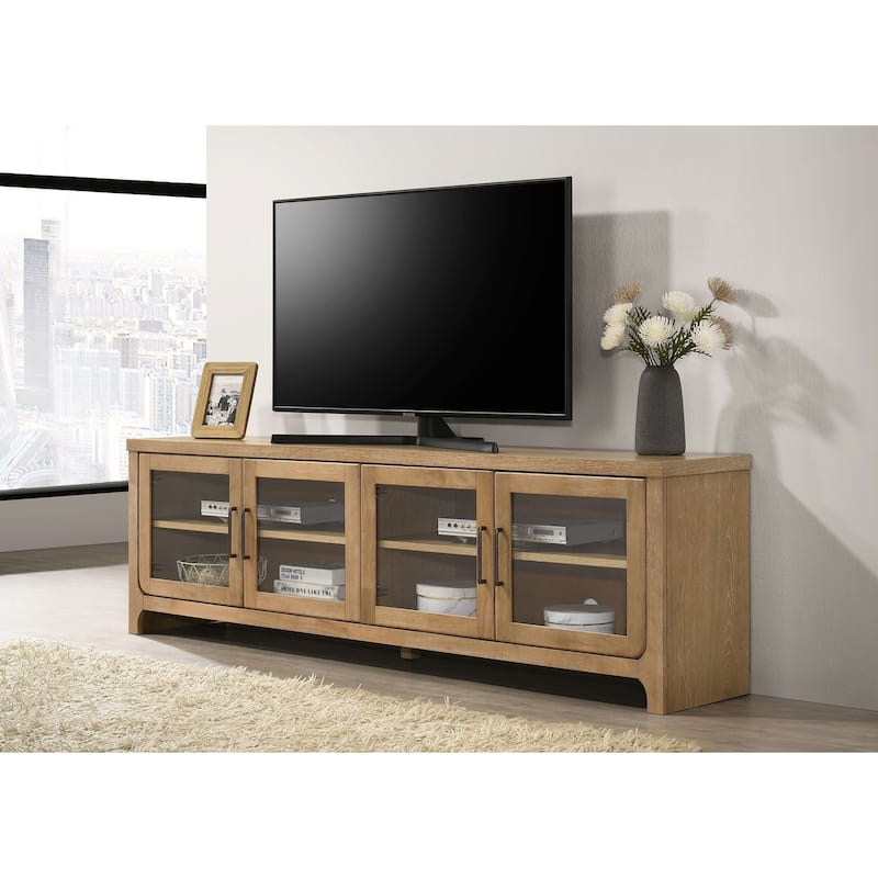 Brenham 79-inch 4-door TV Stand Media Console Washed Oak - 78.75" x 15.75" x 24.25"