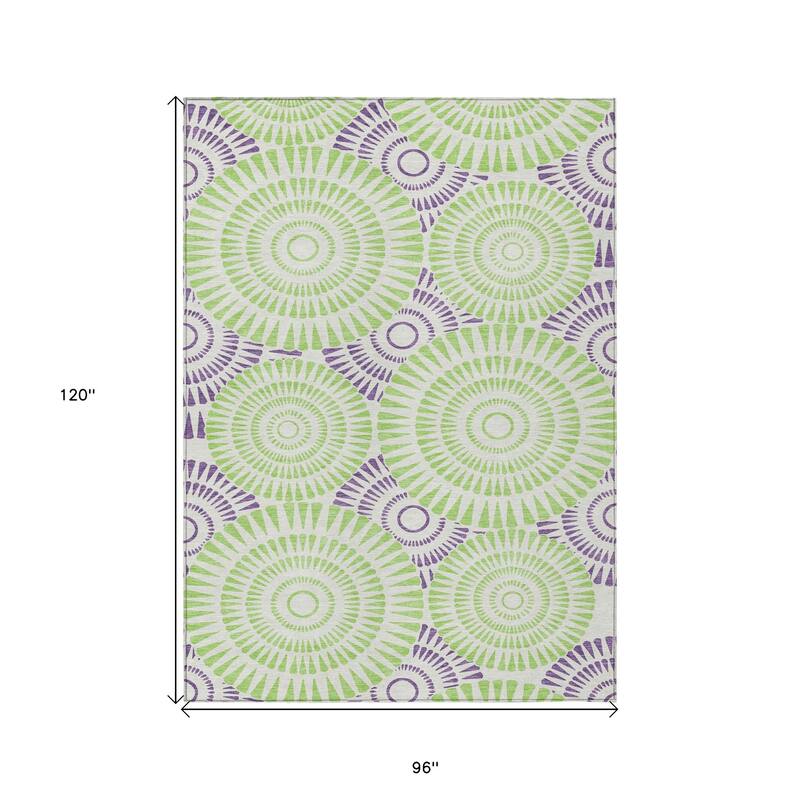 HomeRoots Geometric Transitional Rectangle Outdoor Rug