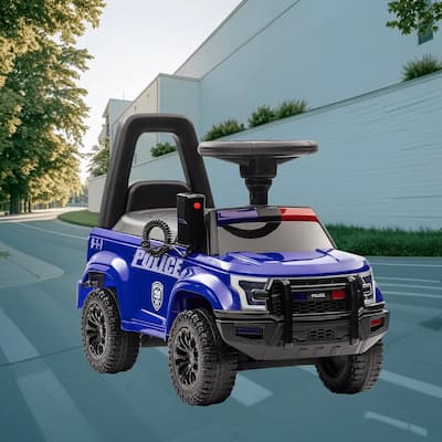 Foot-to-Floor Sliding Car for Toddlers with Working PA System, Under-Seat Storage, and Safety Design for 18-60 Months Kids