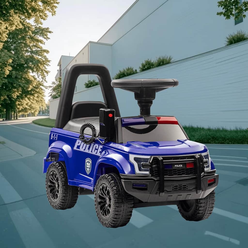 Foot-to-Floor Sliding Car for Toddlers with Working PA System, Under-Seat Storage, and Safety Design for 18-60 Months Kids