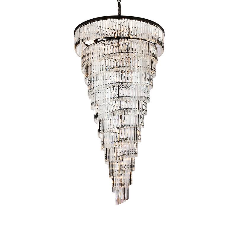 Indigo Home 48 inch spiral crystal chandelier