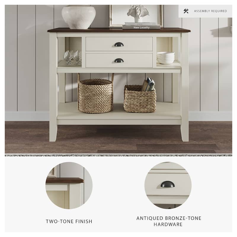 Whitesburg Two-tone Server - 48" W x 20" D x 35.63" H