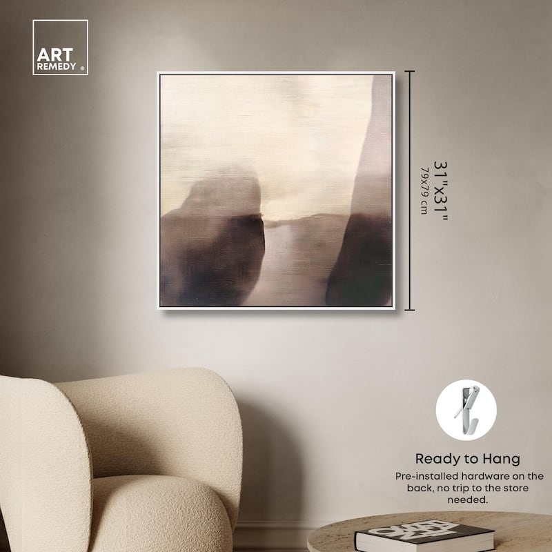 Pale Taupe II Canvas by Art Remedy