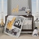 preview thumbnail 4 of 2, Lambs & Ivy Me & Mama White/Gray Elephant Nursery Lamp with Shade & Bulb