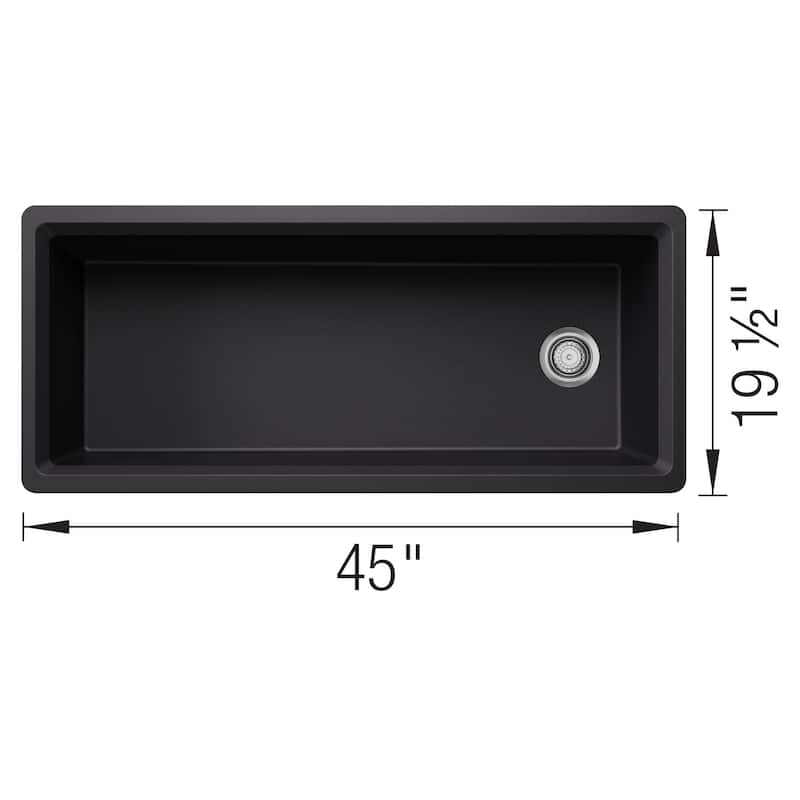 Blanco 443330 Inteos 45" Undermount Single Basin Granite Composite