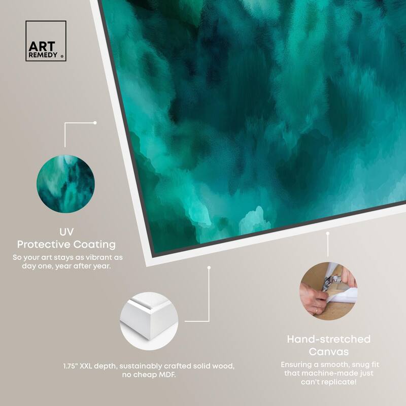 Textured Teal I Canvas by Art Remedy