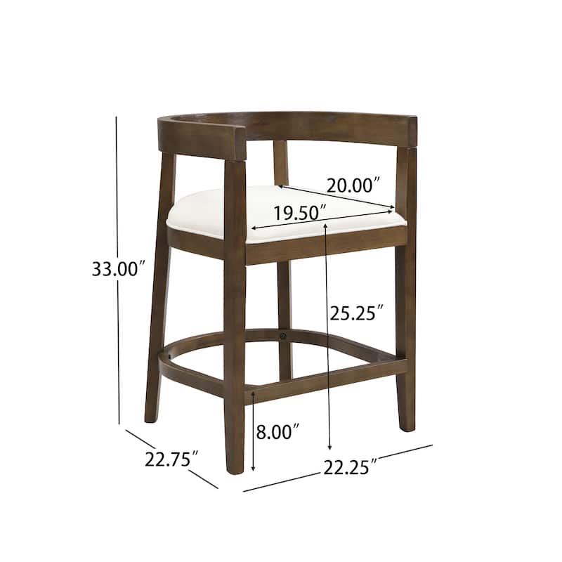 Timel Rubberwood Counter Stool (Set of 2) by Christopher Knight Home