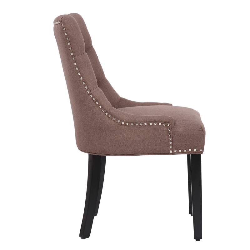 Grandview Tufted Upholstered Linen Fabric Dining Chair