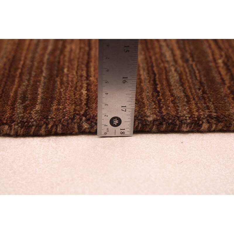 ECARPETGALLERY Hand Loomed Kashkuli Gabbeh Brown Wool Rug - 5'0 x 7'10