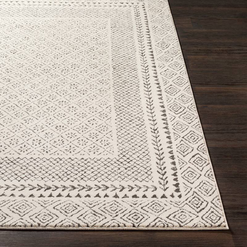 Artistic Weavers Tiffany Grey Bohemian Border Area Rug