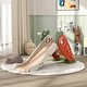 preview thumbnail 1 of 6, Qaba Toddler Slide, 3 in 1 Indoor Slide for Kids Age 1-3 Years, Foldable Carrot-themed Baby Slide 2-4 Years - Orange
