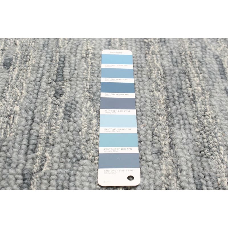 ECARPETGALLERY Hand Tufted Timeless Turquoise Wool Rug - 5'0 x 7'9