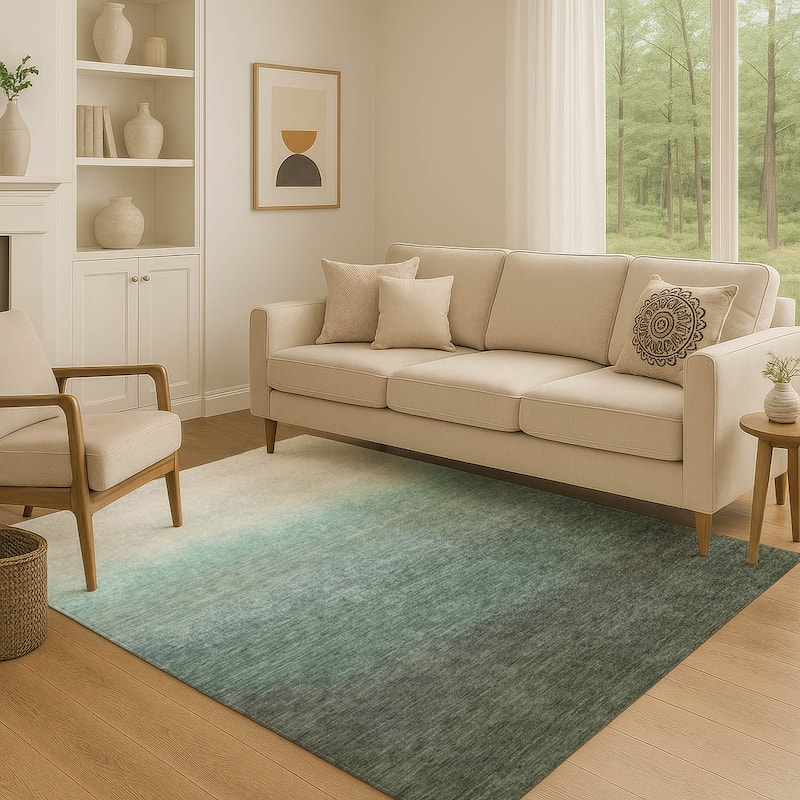 Premium Washable Super Soft Abstract Ombre Mayfield Rug - Seafoam - 2'6" x 3'10"