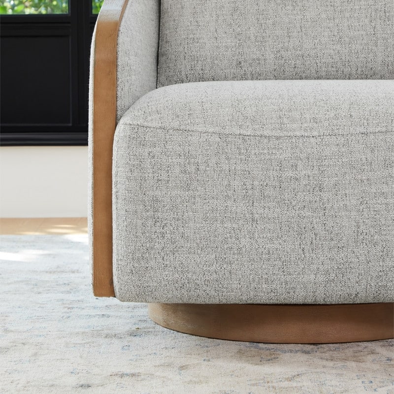 Skyler Modern Upholstered Living Room Swivel Bucket Accent Chair