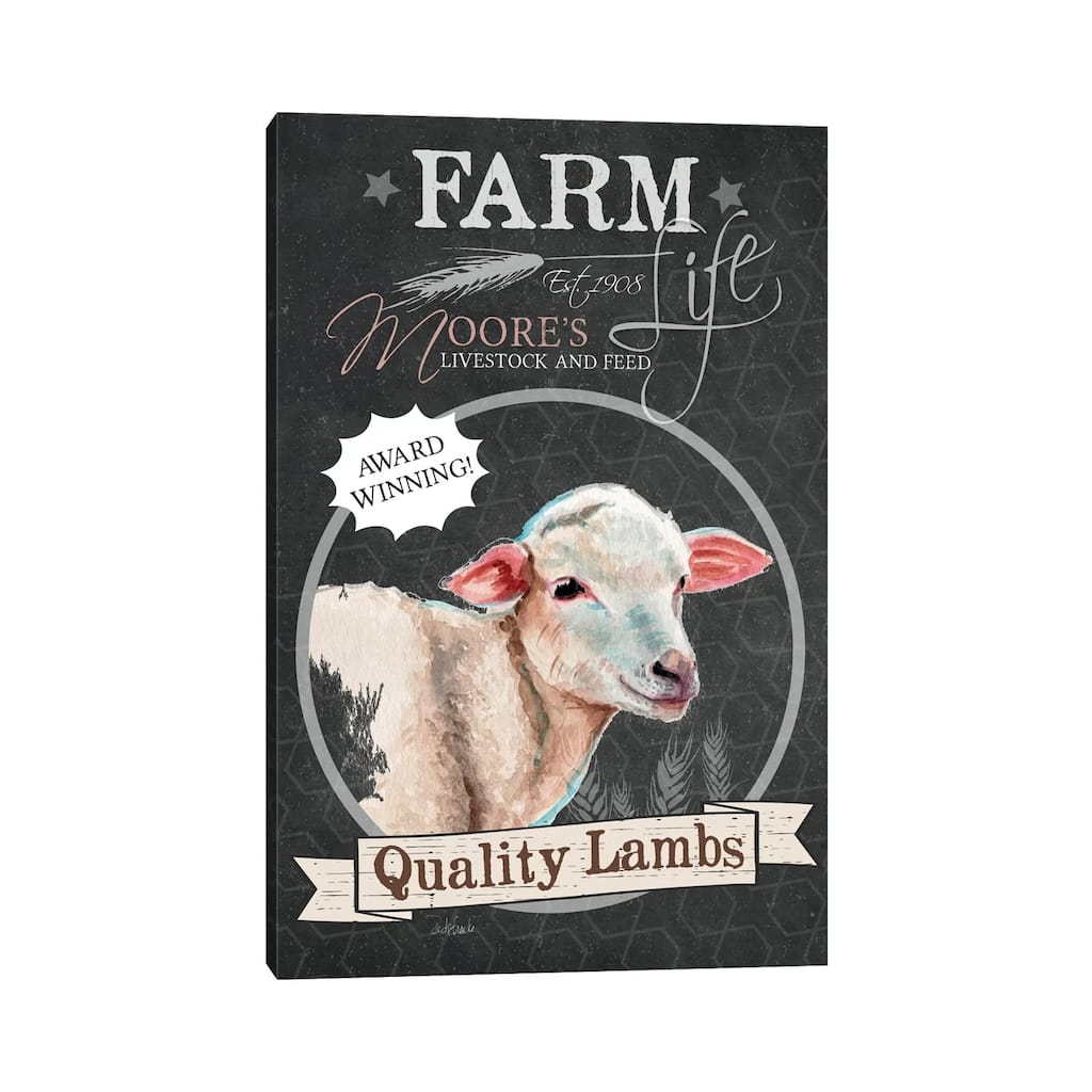 iCanvas "Quality Lambs" by Jennifer Redstreake Canvas Print
