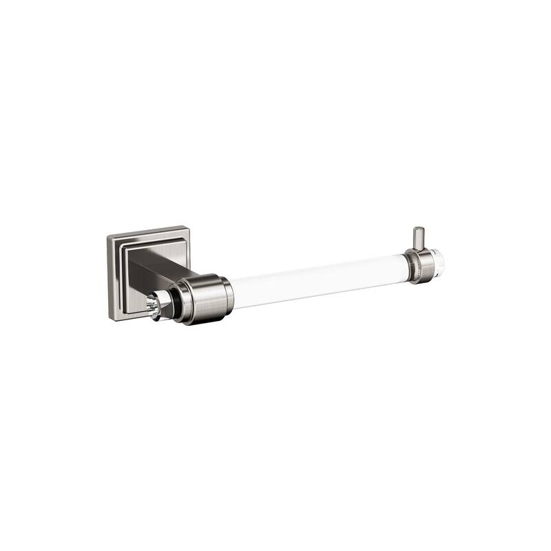 Amerock Glacio Single Post Toilet Paper Holder - Clear/Satin Nickel