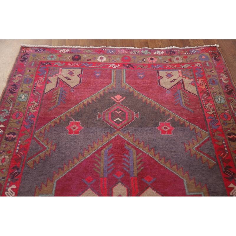 Hand Knotted Oriental 100% Wool Carpet Traditional Tribal Multi-Colored Ardebil Runner Rug - 10' 8'' X 3' 11''