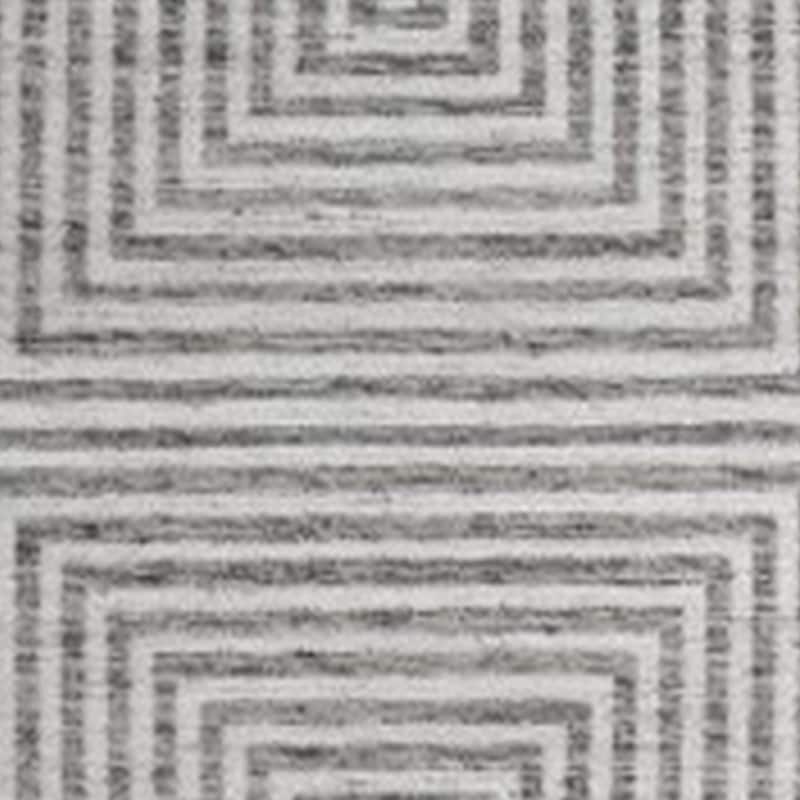 Seni 8 x 10 Large Area Rug, Geometric Pattern Machine Woven, Black Ivory - 8 x 10