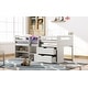 preview thumbnail 18 of 17, Multifunctional Design Loft Bed with Two Shelves and Two Drawers, Maximized Storage Space, Twin Size, White