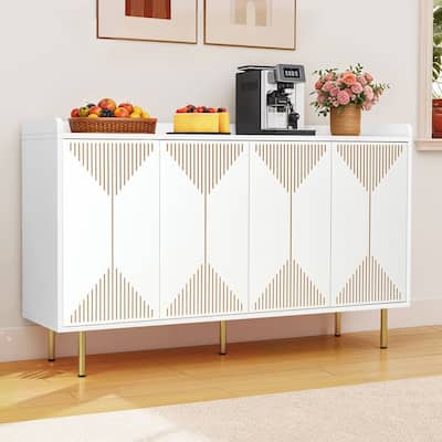 Moasis 55" Kitchen Buffet Cabinet with Storage Sideboard Buffet Table with Doors