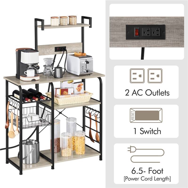 Yaheetech 55" Baker's Rack Free Standing Utility Storage Shelf