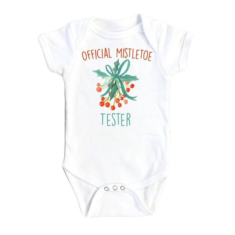 Mistletoe Tester - Baby Boy Girl Clothes Infant Bodysuit Funny Cute Newborn - White - Newborn