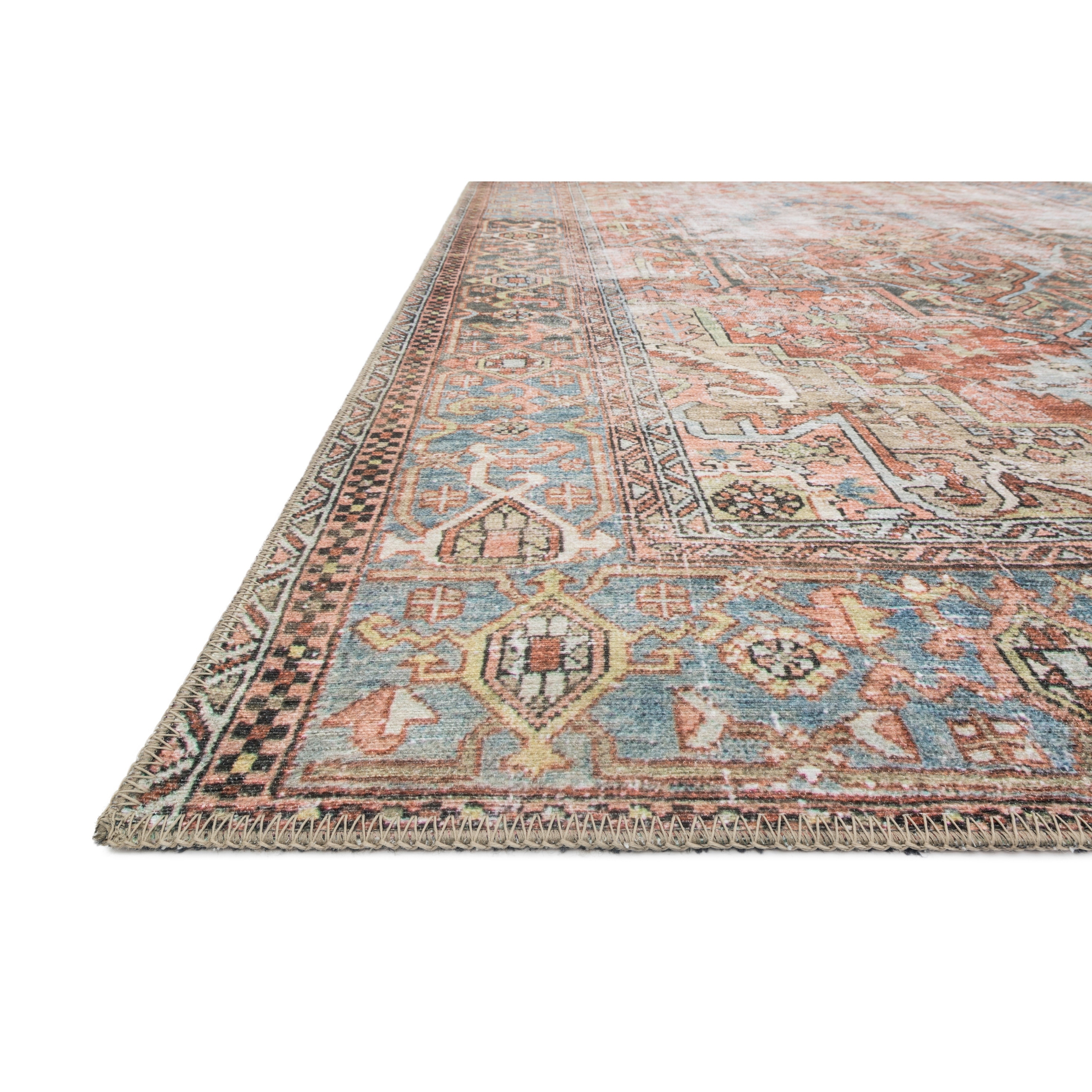 Alexander Home Tremezzina Printed Distressed Geometric Area