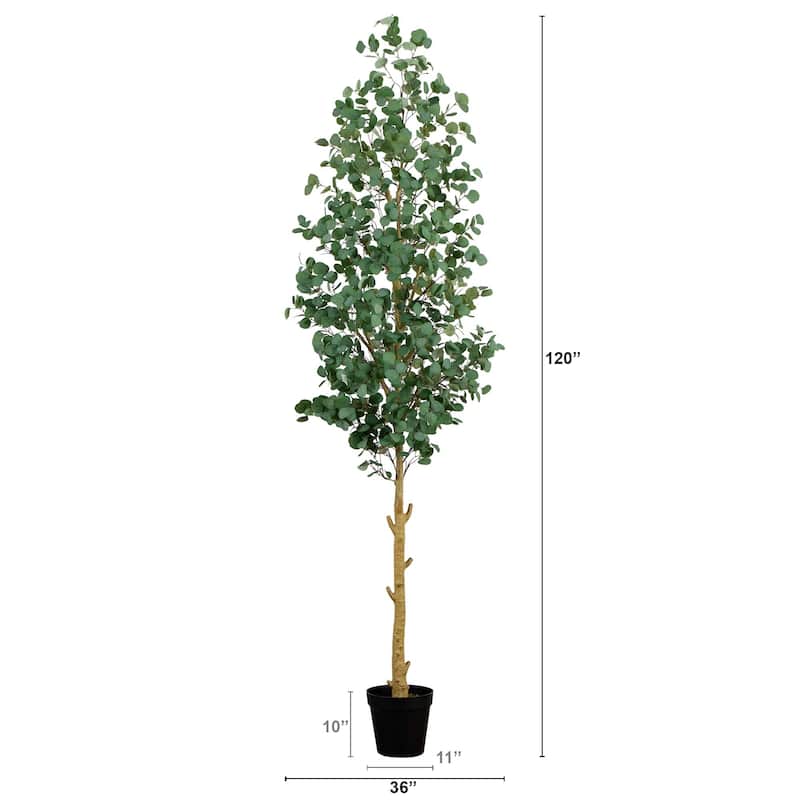 10' Artificial Eucalyptus Tree - Green