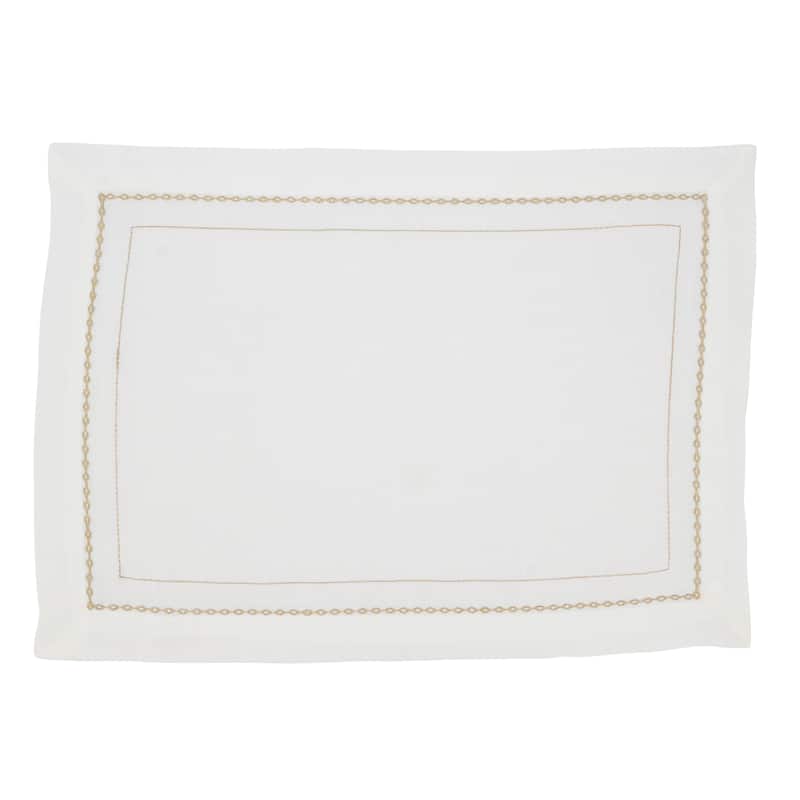 Luxurious Links Embroidered Chainlink Placemat (Set of 4) - Set of 4