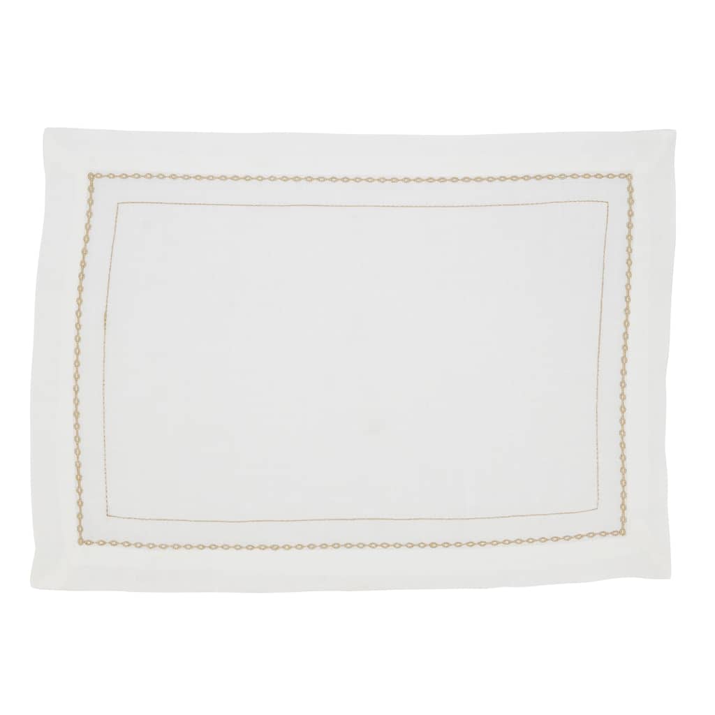 Luxurious Links Embroidered Chainlink Placemat (Set of 4)