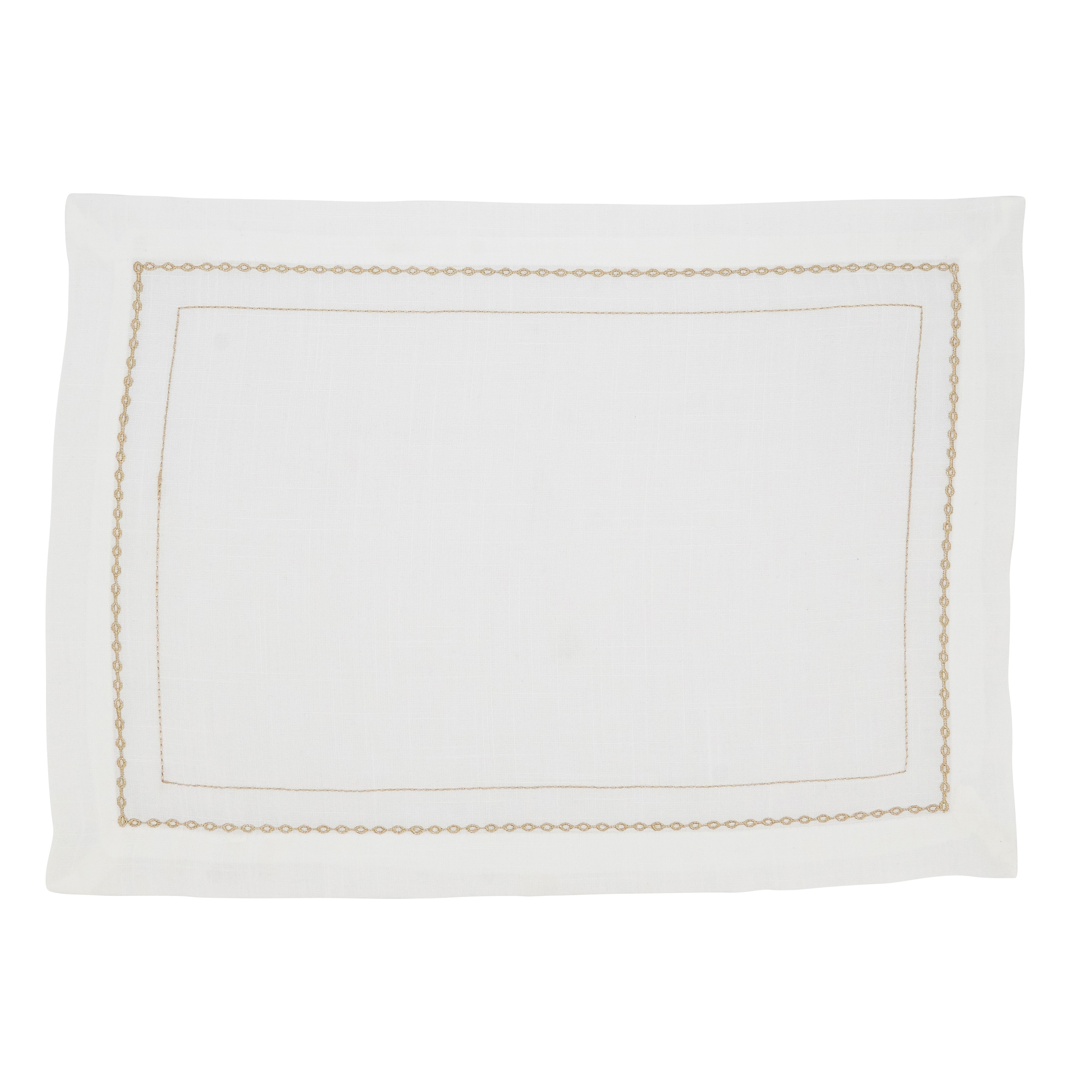Luxurious Links Embroidered Chainlink Placemat (Set of 4)
