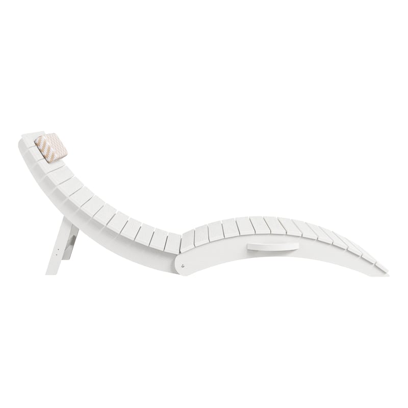 Folding HDPS Plastic Outdoor Pool Chaise Lounges Lounge Chair Outdoor with Headrest Cushions