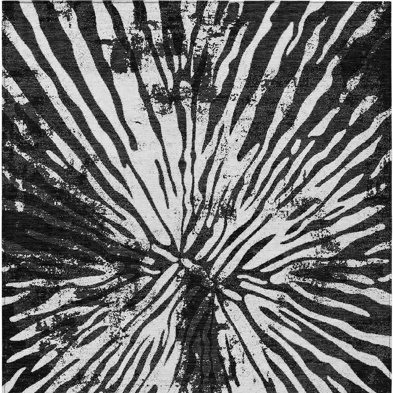 HomeRoots Abstract Transitional Rectangle Outdoor Rug